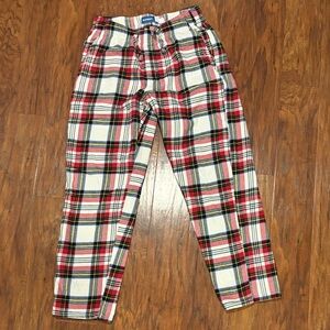 Old Navy Red and White Plaid Pants